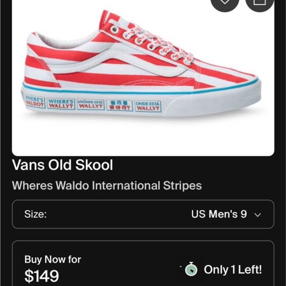 Vans Wheres Waldo? Striped Sneakers - Picture 5 of 5